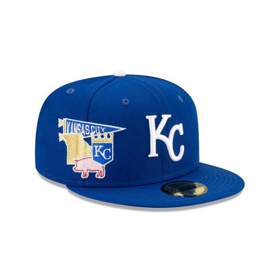 Kansas City Royals Gorra | New Era MLB City Patch 59fifty Fitted Cap Mexico - Azules